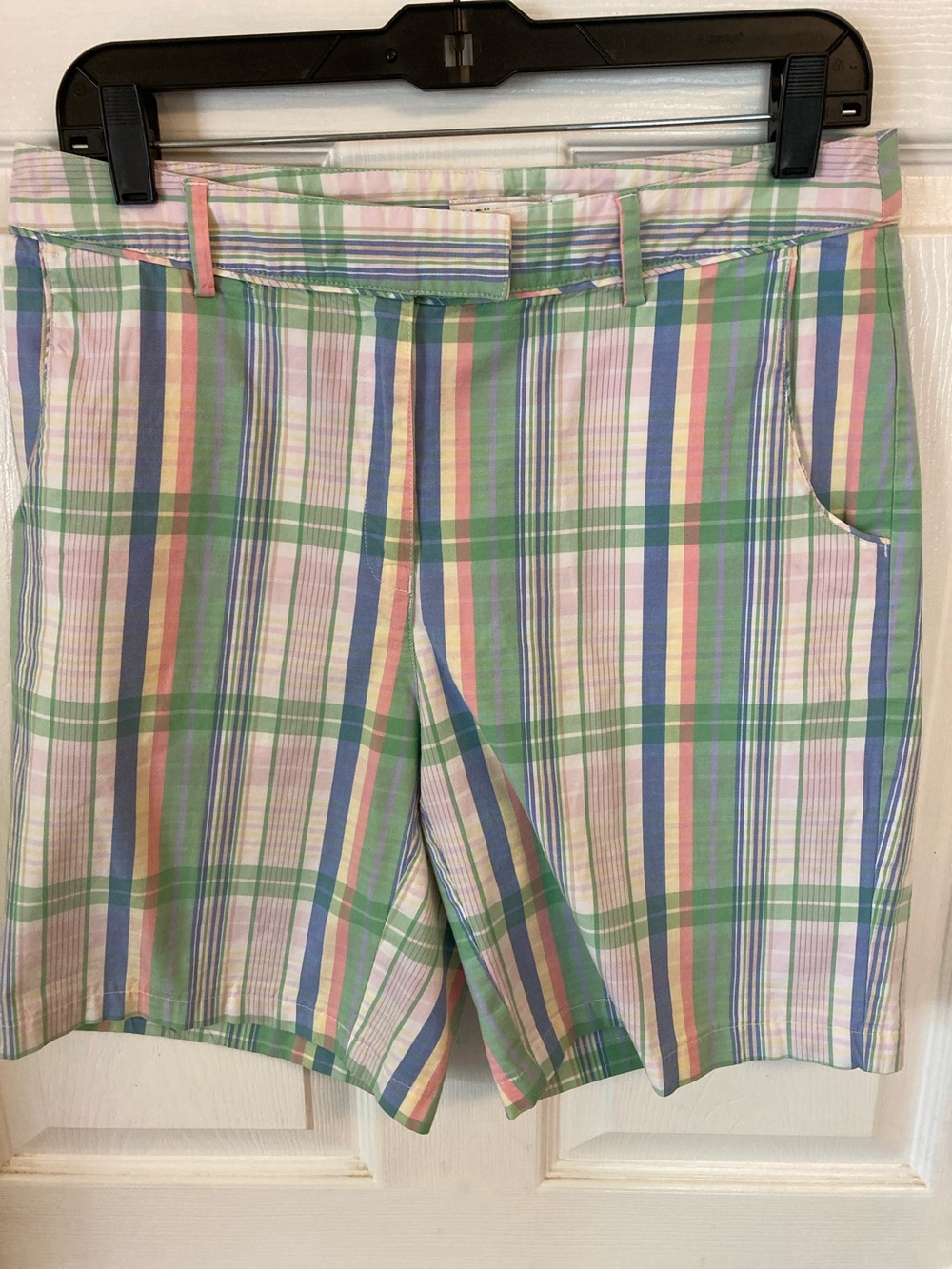 Lady Hagen Pastel Plaid Shorts - Green, Pink, Blue